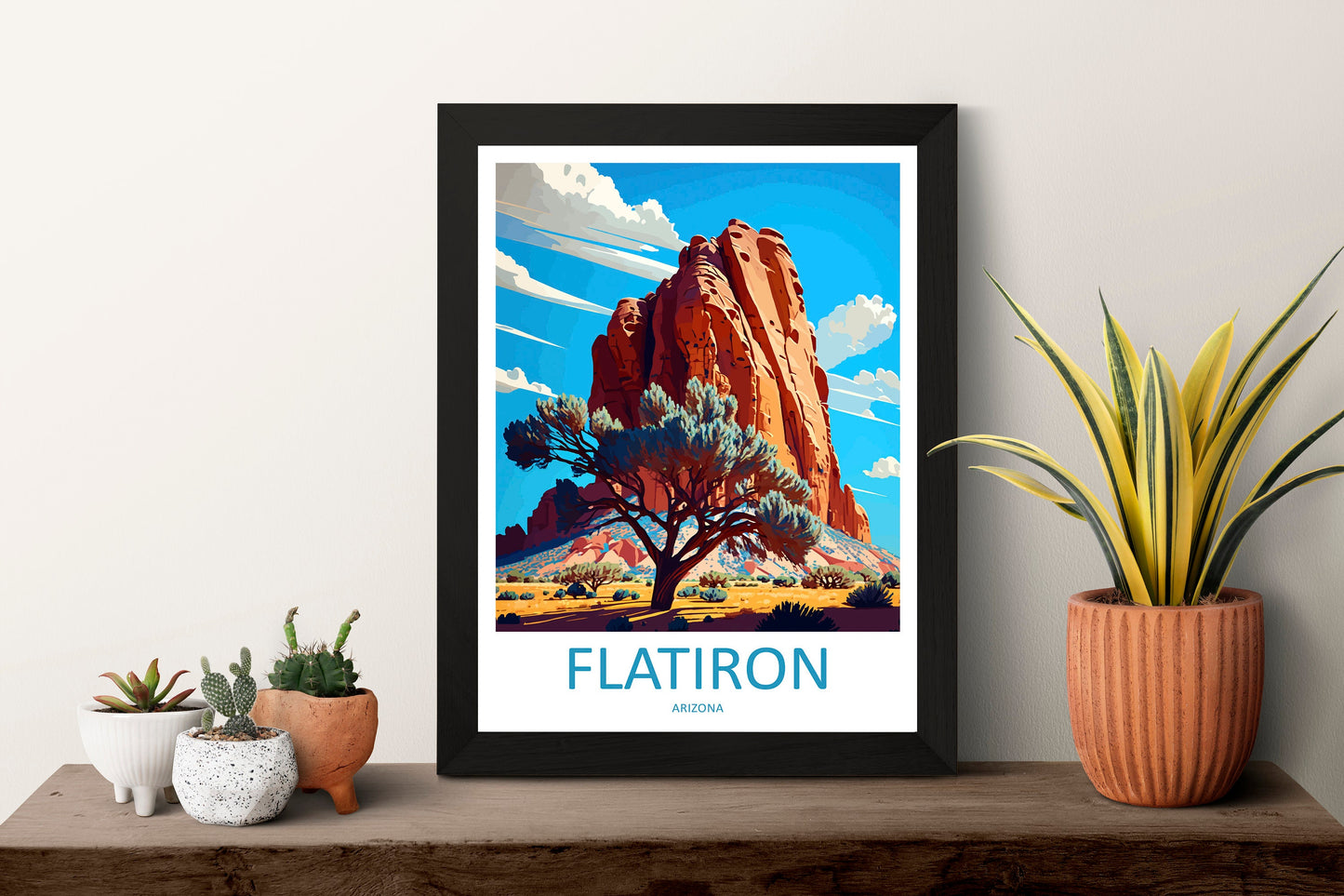 Flatiron Travel Print Wall Art Flatiron Wall Hanging Home Décor Flatiron Gift Art Lovers Arizona Art Lover Gift Arizona