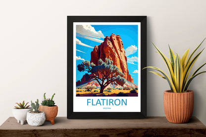 Flatiron Travel Print Wall Art Flatiron Wall Hanging Home Décor Flatiron Gift Art Lovers Arizona Art Lover Gift Arizona