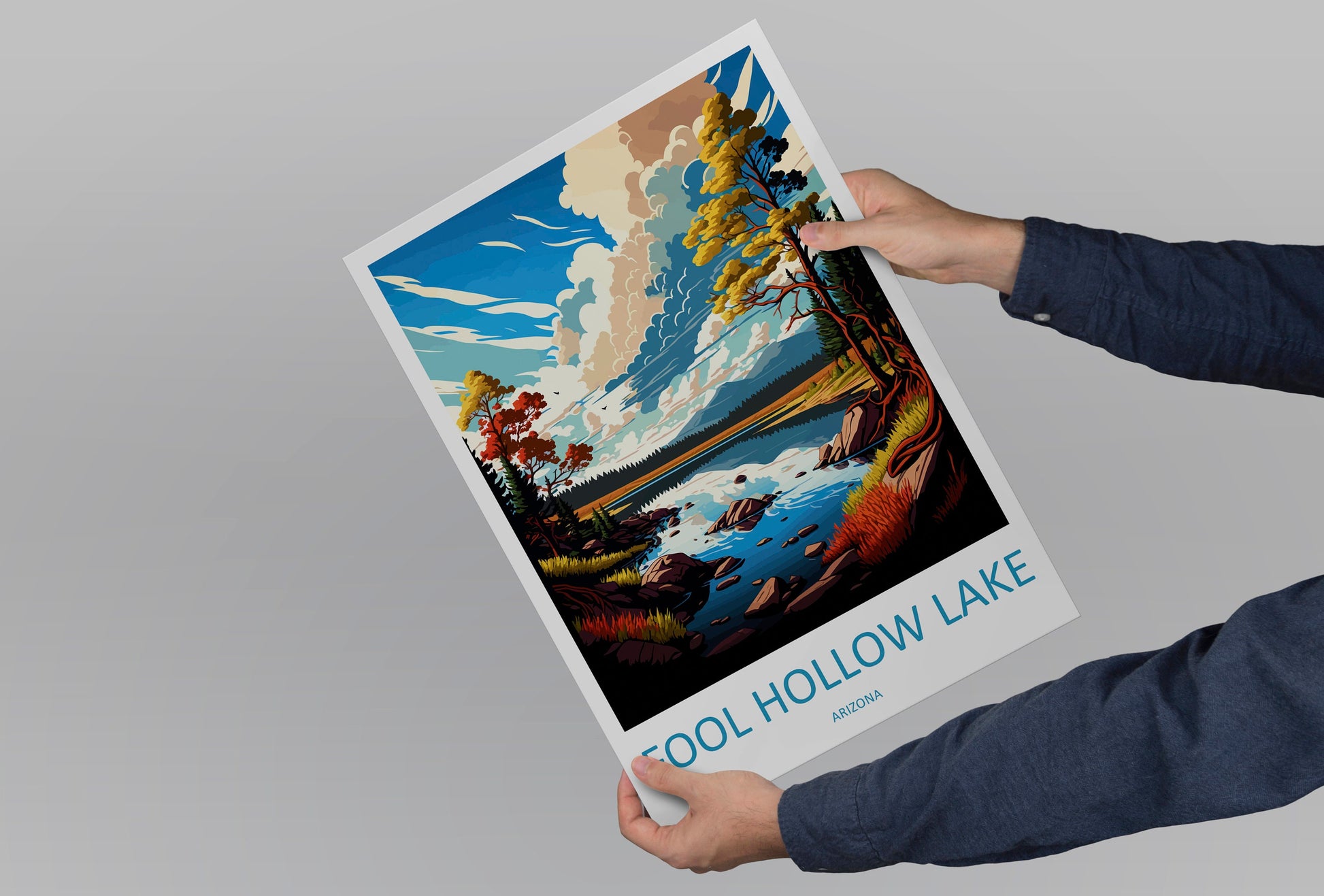 Fool Hollow Lake Travel Print Wall Art Fool Hollow Lake Wall Hanging Home Décor Fool Hollow Lake Gift Art Lovers Arizona Art Lover Gift