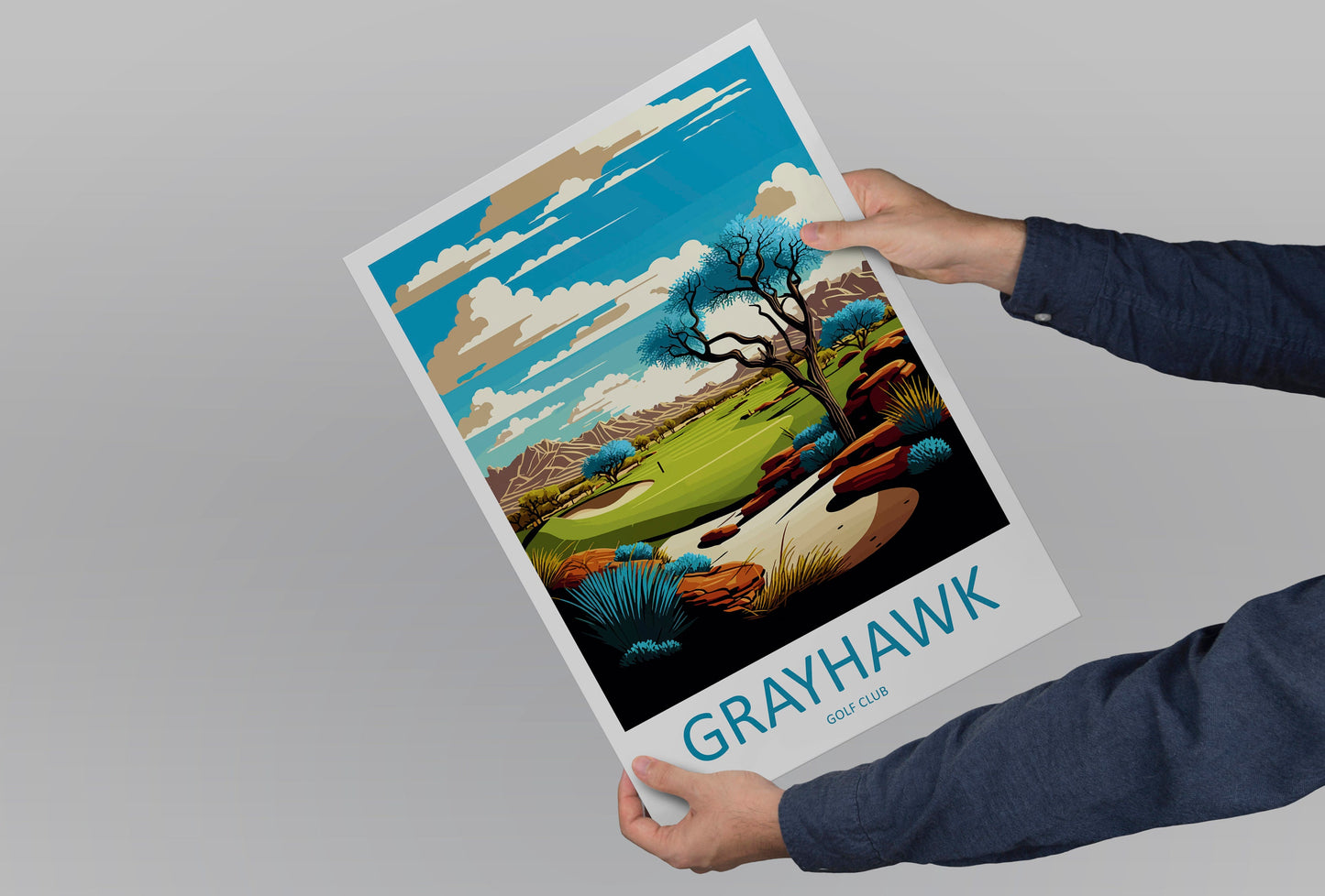 Grayhawk Golf Club Travel Print Wall Art Grayhawk Wall Hanging Home Décor Grayhawk Gift Art Lovers Arizona Art Lover Gift Arizona Travel Art