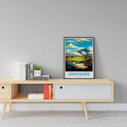 Grayhawk Golf Club Travel Print Wall Art Grayhawk Wall Hanging Home Décor Grayhawk Gift Art Lovers Arizona Art Lover Gift Arizona Travel Art