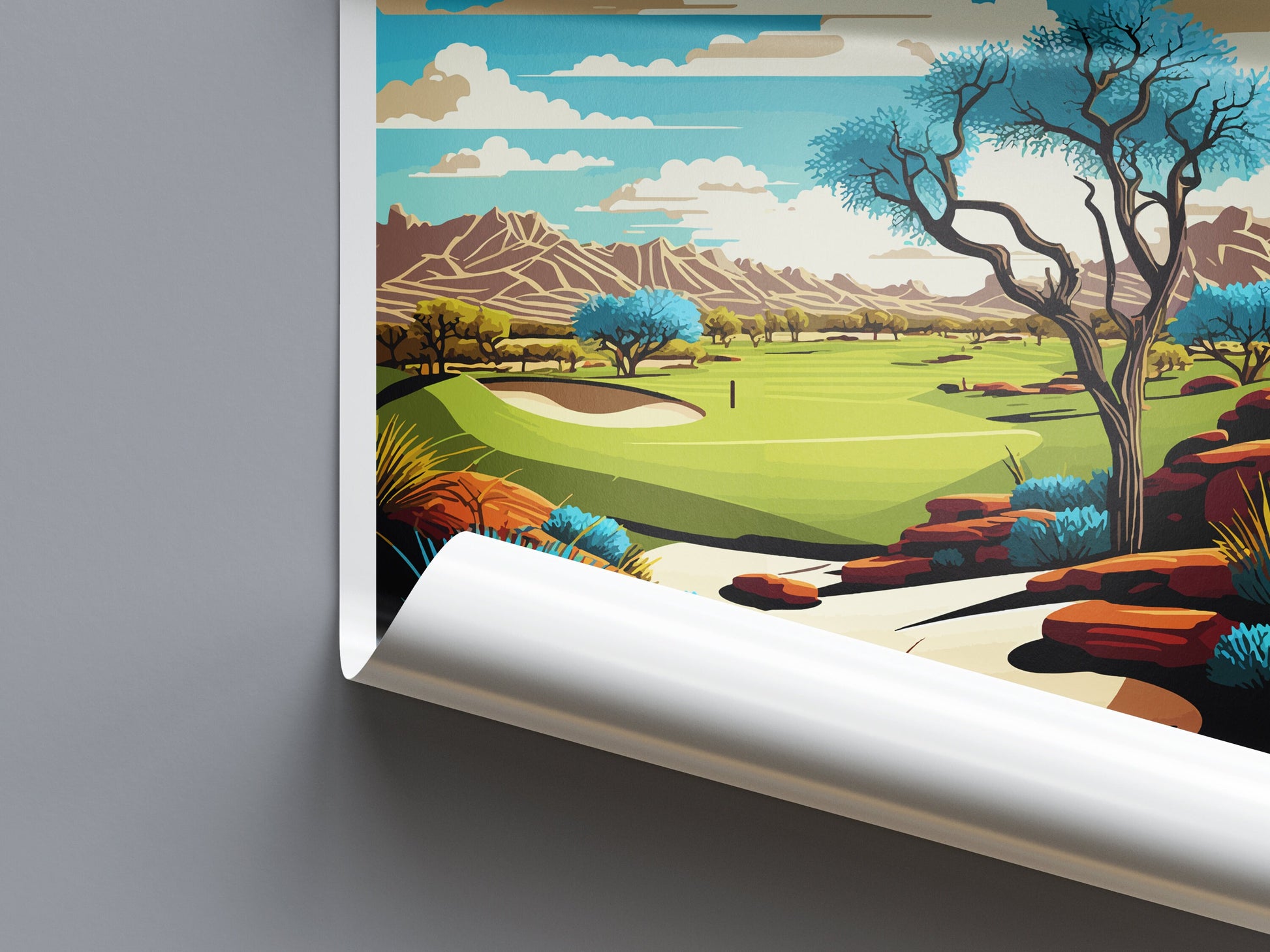 Grayhawk Golf Club Travel Print Wall Art Grayhawk Wall Hanging Home Décor Grayhawk Gift Art Lovers Arizona Art Lover Gift Arizona Travel Art