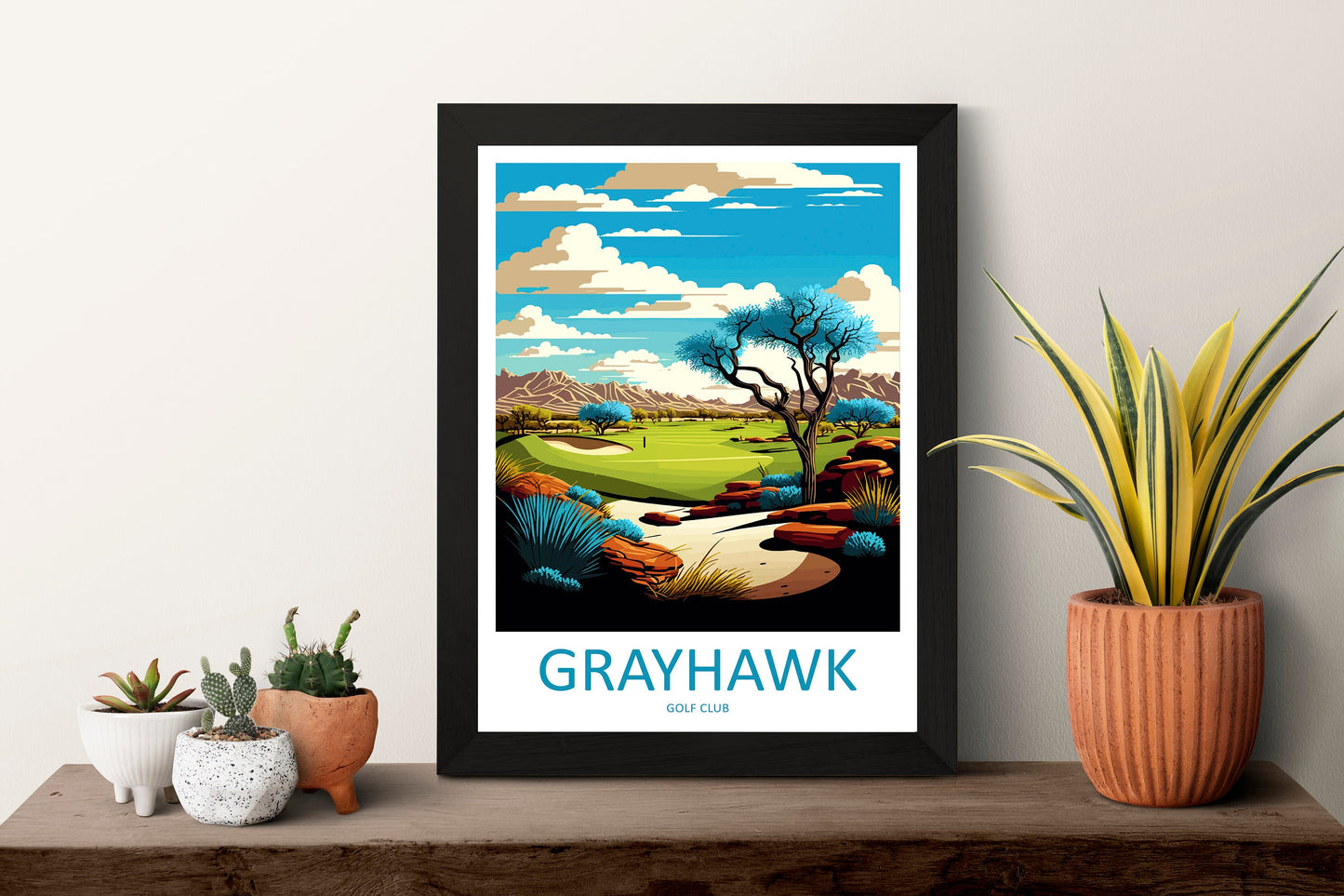 Grayhawk Golf Club Travel Print Wall Art Grayhawk Wall Hanging Home Décor Grayhawk Gift Art Lovers Arizona Art Lover Gift Arizona Travel Art