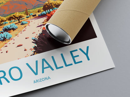 Oro Valley Travel Print Wall Art Oro Valley Wall Hanging Home Décor Oro Valley Gift Art Lovers Arizona Art Lover Gift Arizona Travel Art