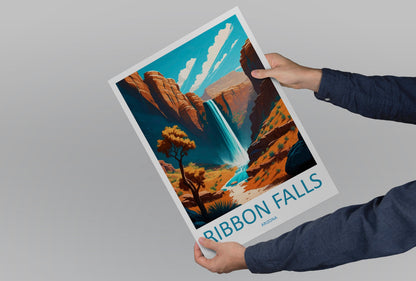 Ribbon Falls Travel Print Wall Art Ribbon Falls Wall Hanging Home Décor Gift Art Lovers Arizona Art Lover Gift Arizona Travel Poster