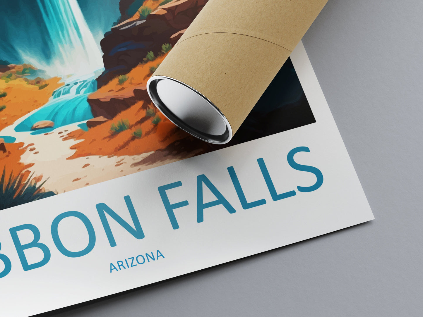 Ribbon Falls Travel Print Wall Art Ribbon Falls Wall Hanging Home Décor Gift Art Lovers Arizona Art Lover Gift Arizona Travel Poster