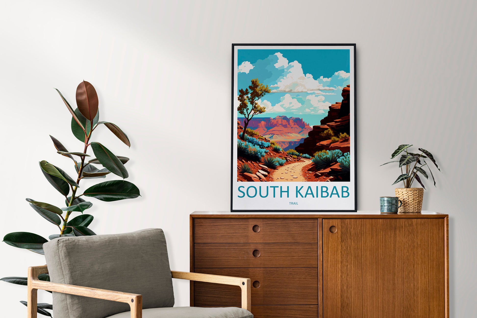 South Kaibab Trail Travel Print Wall Art Kaibab Trail Wall Hanging Home Décor Kaibab Trail Gift Art Lovers Arizona Art Lover Gift Arizona