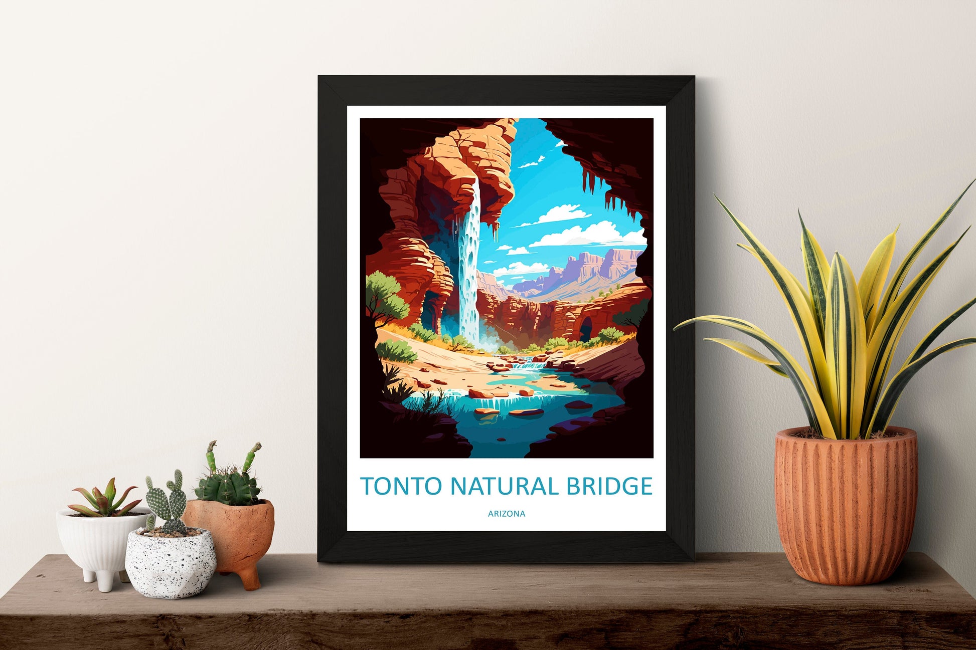 Tonto Natural Bridge Travel Print Wall Art Tonto Natural Bridge Wall Hanging Home Décor Tonto Natural Bridge Gift Art Lovers Arizona Art