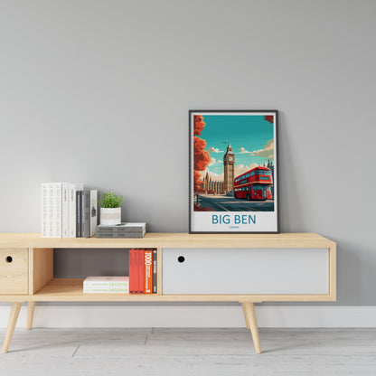 Big Ben Travel Print Wall Art Big Ben Wall Hanging Home Décor London Gift Art Lovers Big Ben Art Lover Gift Big Ben Travel Gift