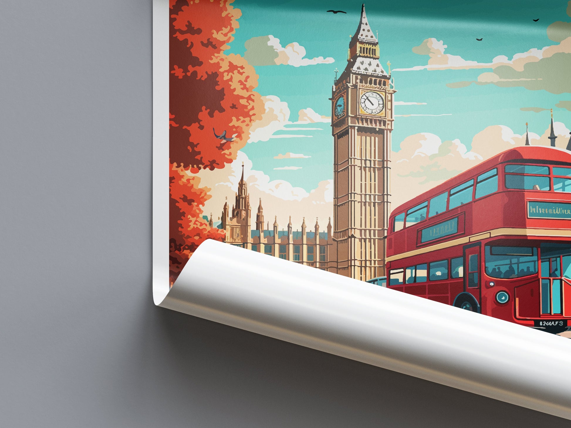 Big Ben Travel Print Wall Art Big Ben Wall Hanging Home Décor London Gift Art Lovers Big Ben Art Lover Gift Big Ben Travel Gift