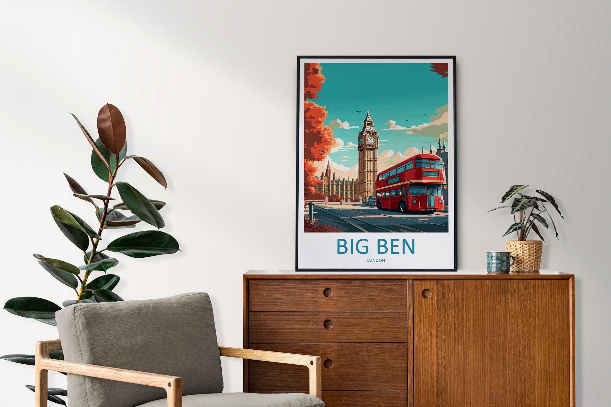 Big Ben Travel Print Wall Art Big Ben Wall Hanging Home Décor London Gift Art Lovers Big Ben Art Lover Gift Big Ben Travel Gift