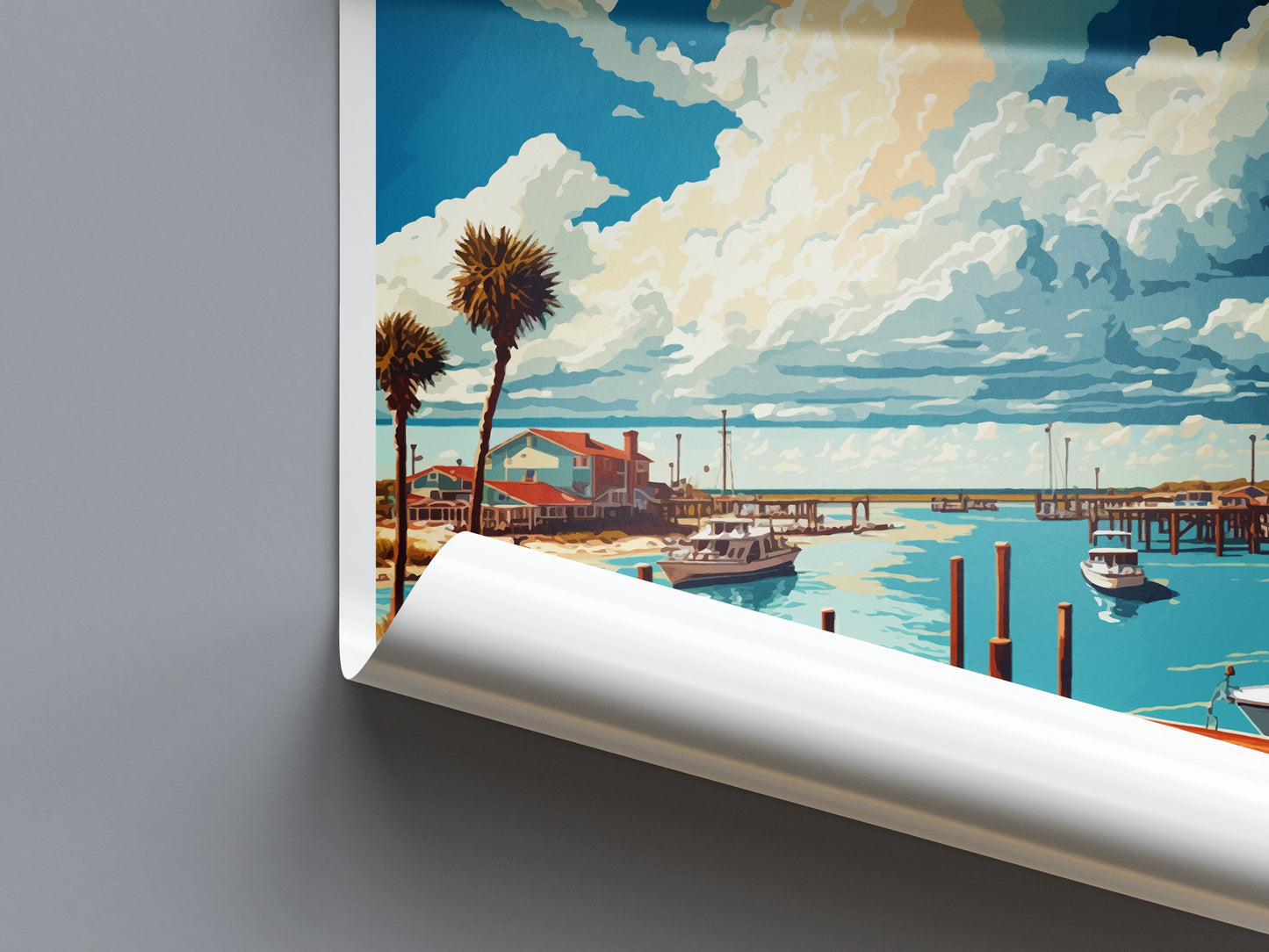Port Aransas Travel Print Wall Art Port Aransas Wall Hanging Home Décor Port Aransas Gift Art Lovers Texas Art Lover Gift Texas Travel Print