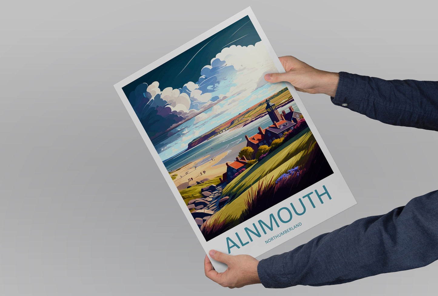 Alnmouth Travel Print Wall Art Alnmouth Wall Hanging Home Décor Alnmouth Gift Art Lovers England Art Lover Gift Print