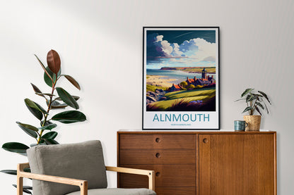 Alnmouth Travel Print Wall Art Alnmouth Wall Hanging Home Décor Alnmouth Gift Art Lovers England Art Lover Gift Print