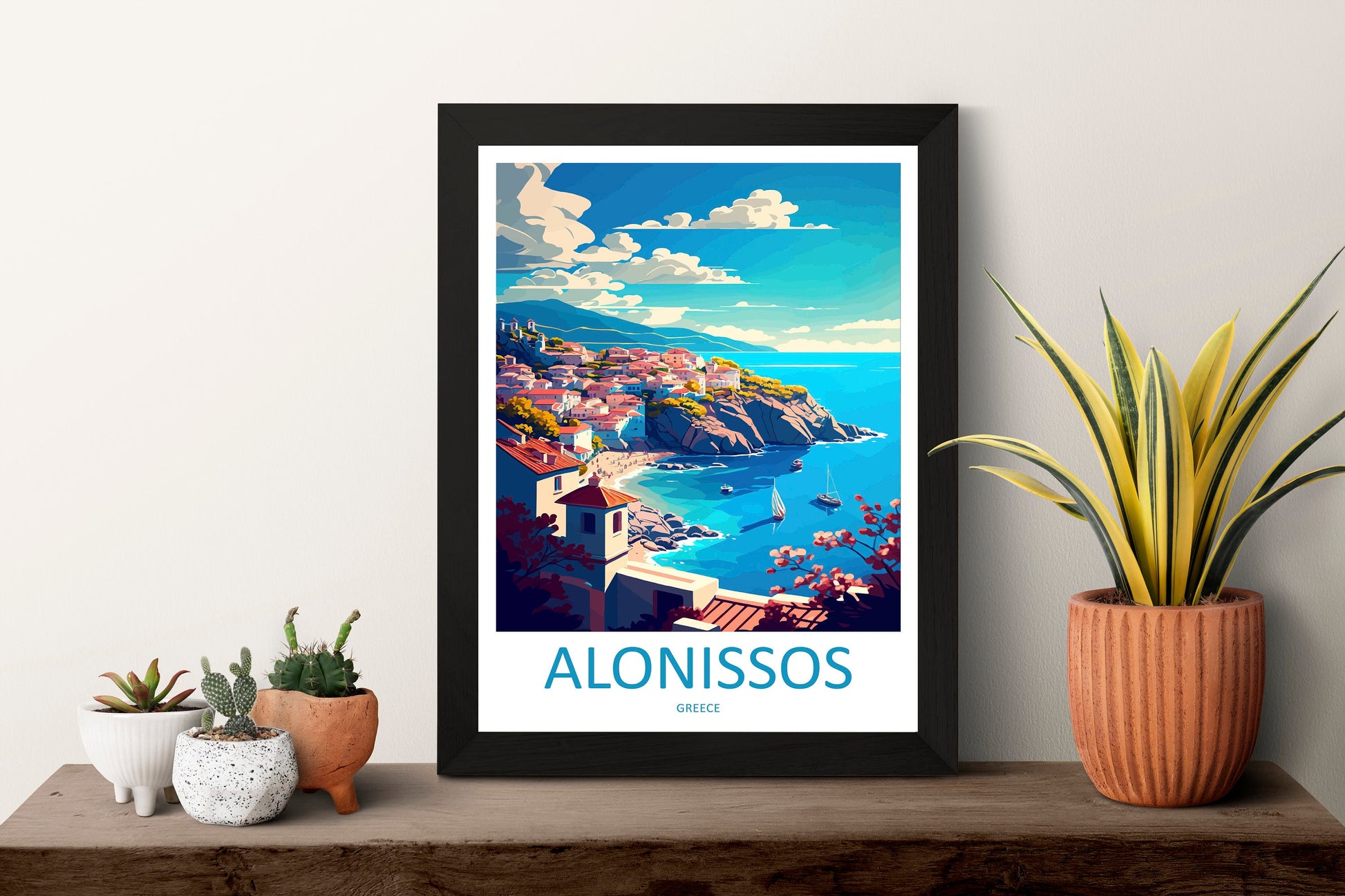 Alonnisos Travel Print Wall Art Alonnisos Greece Wall Hanging Home Decoration Alonnisos Gift Art Lovers Wall Art Print Alonnisos Greece