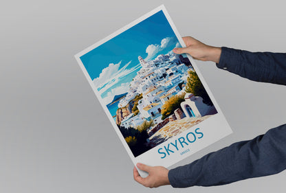 Skyros Travel Print Wall Art Skyros Greece Wall Hanging Home Decoration Skyros Gift Art Lovers Wall Art Print Skyros Greece