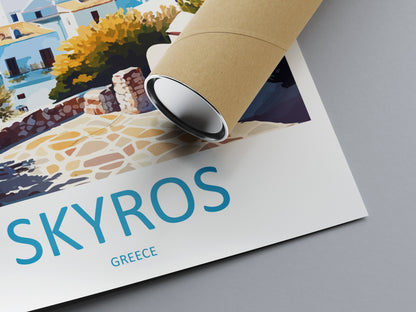 Skyros Travel Print Wall Art Skyros Greece Wall Hanging Home Decoration Skyros Gift Art Lovers Wall Art Print Skyros Greece