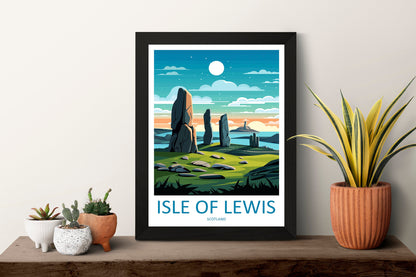 Isle Of Lewis Travel Print Wall Art Isle Of Lewis Wall Hanging Home Décor Isle Of Lewis Gift Art Lovers Scotland Art Lover Gift Isle Poster