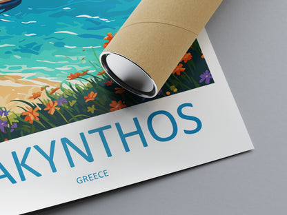 Zakynthos Travel Print Wall Art Zakynthos Greece Wall Hanging Home Decoration Zakynthos Gift Art Lovers Wall Art Print Zakynthos Greek Print