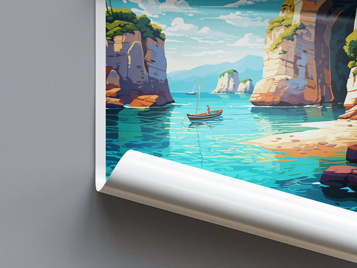 Zakynthos Travel Print Wall Art Zakynthos Greece Wall Hanging Home Decoration Zakynthos Gift Art Lovers Wall Art Print Zakynthos Greek Print