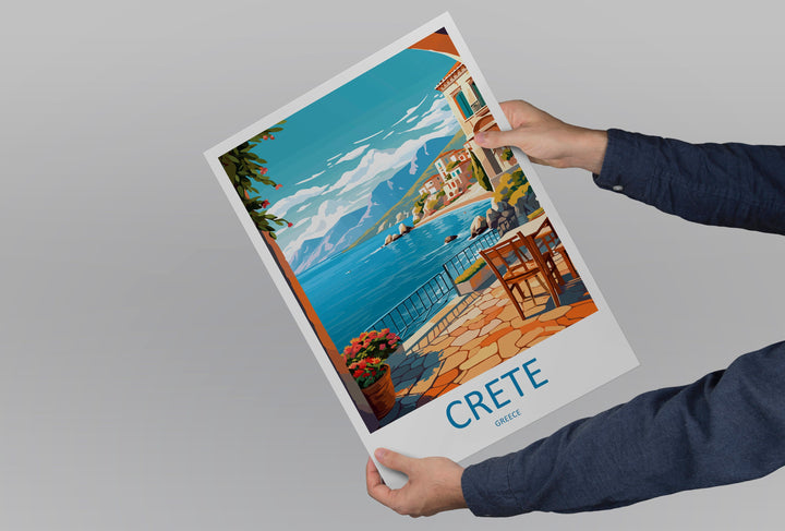 Crete Travel Print Wall Art Crete Greece Wall Hanging Home Decoration Crete Gift Art Lovers Wall Art Print Crete Wall Décor Greece Poster