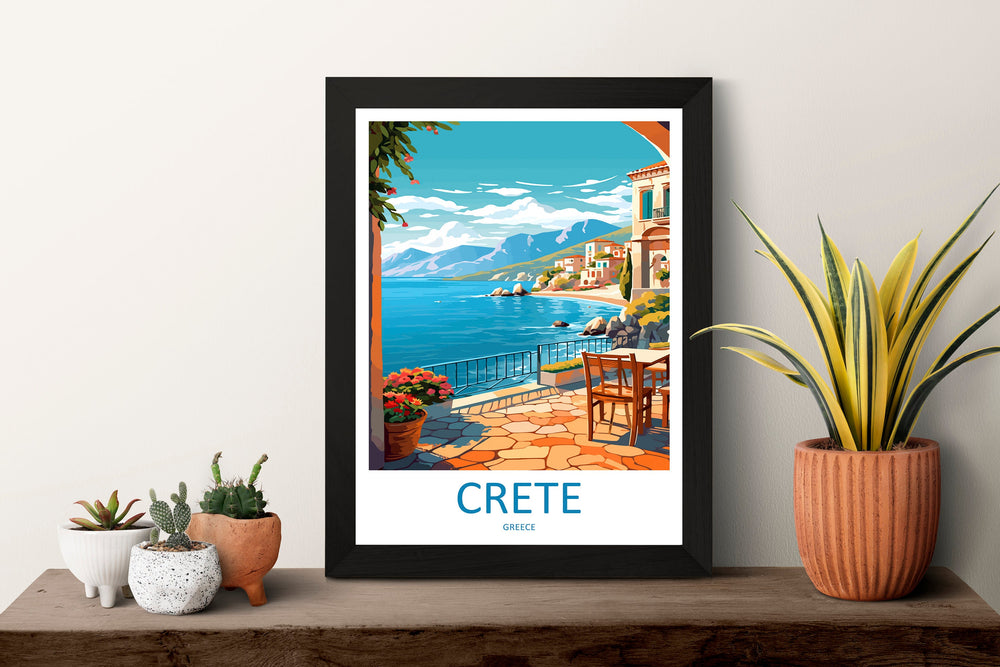 Crete Travel Print Wall Art Crete Greece Wall Hanging Home Decoration Crete Gift Art Lovers Wall Art Print Crete Wall Décor Greece Poster