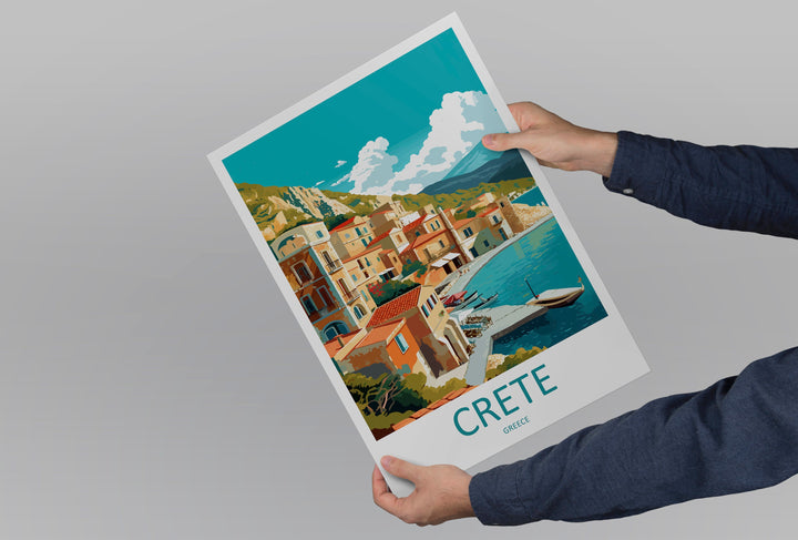 Crete Travel Print Wall Art Crete Greece Wall Hanging Home Decoration Crete Gift Art Lovers Wall Art Print Crete Wall Décor Greece Poster