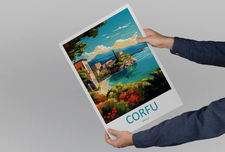 Corfu Travel Print Wall Art Corfu Greece Wall Hanging Home Decoration Corfu Gift Art Lovers Wall Art Print Corfu Wall Décor Greece Poster