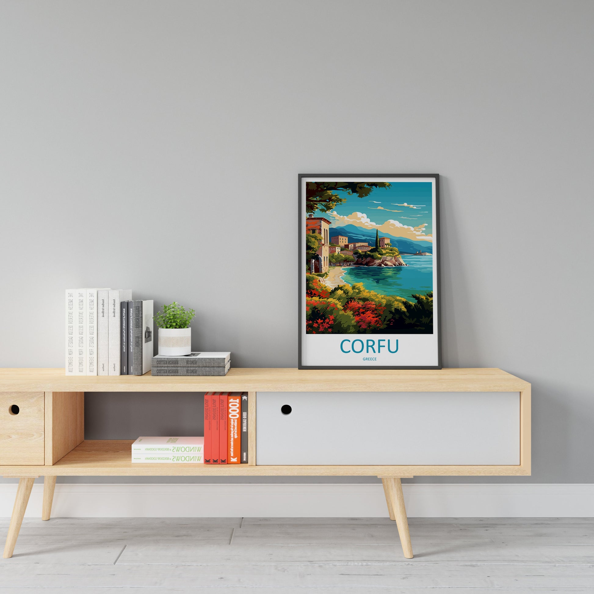 Corfu Travel Print Wall Art Corfu Greece Wall Hanging Home Decoration Corfu Gift Art Lovers Wall Art Print Corfu Wall Décor Greece Poster