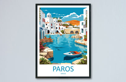 Paros Travel Print Wall Art Paros Greece Wall Hanging Home Decoration Paros Gift Art Lovers Wall Art Print Paros Greece Wall Art
