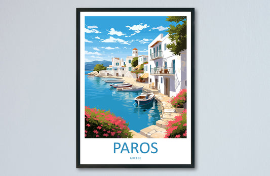 Paros Travel Print Wall Art Paros Greece Wall Hanging Home Decoration Paros Gift Art Lovers Wall Art Print Paros Greece Wall Art