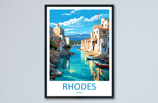 Rhodes Travel Print Wall Art Rhodes Greece Wall Hanging Home Decoration Rhodes Gift Art Lovers Wall Art Print Rhodes Greece Wall Poster Art
