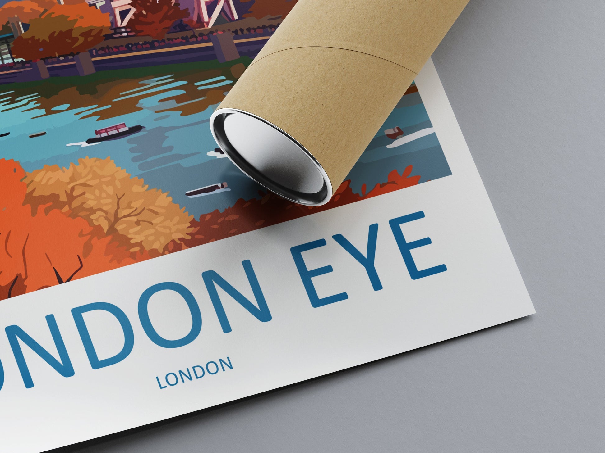 London Eye Travel Print Wall Art London Eye Wall Hanging Home Décor London Gift Art Lovers London Eye Art Lover Gift London Eye Travel Gift