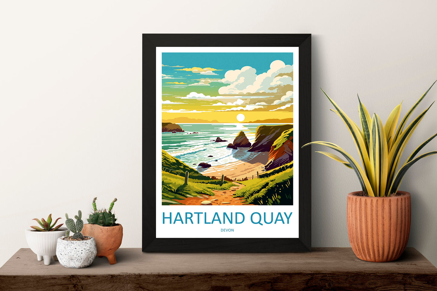 Hartland Quay Travel Print Wall Art Hartland Quay Wall Hanging Home Decor Hartland Quay Gift Art Lovers Wall Art Devon Travel Art