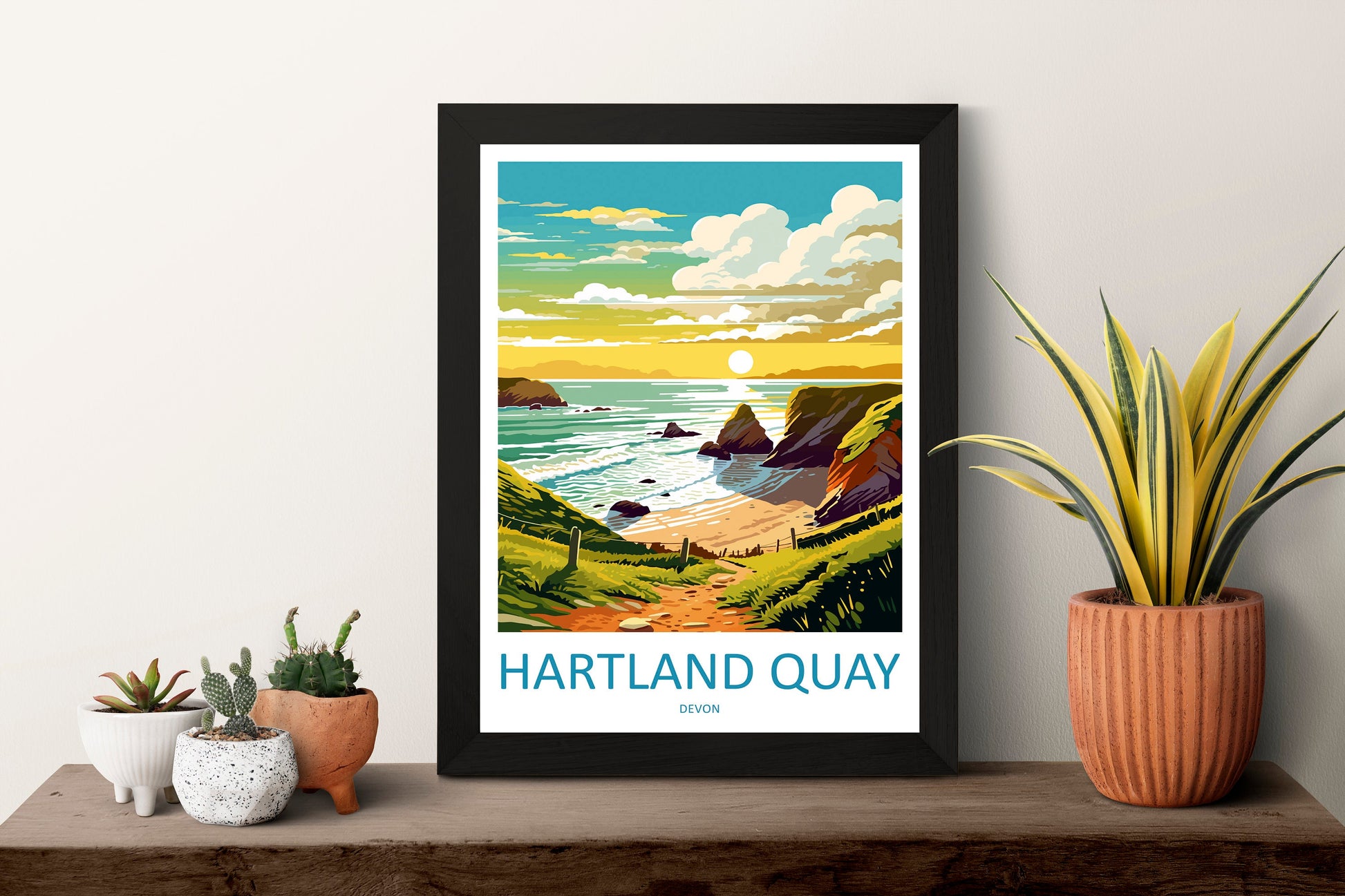Hartland Quay Travel Print Wall Art Hartland Quay Wall Hanging Home Decor Hartland Quay Gift Art Lovers Wall Art Devon Travel Art