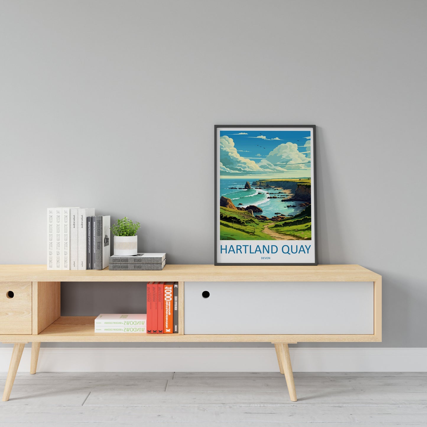 Hartland Quay Travel Print Wall Art Hartland Quay Wall Hanging Home Decor Hartland Quay Gift Art Lovers Wall Art Devon Travel Art