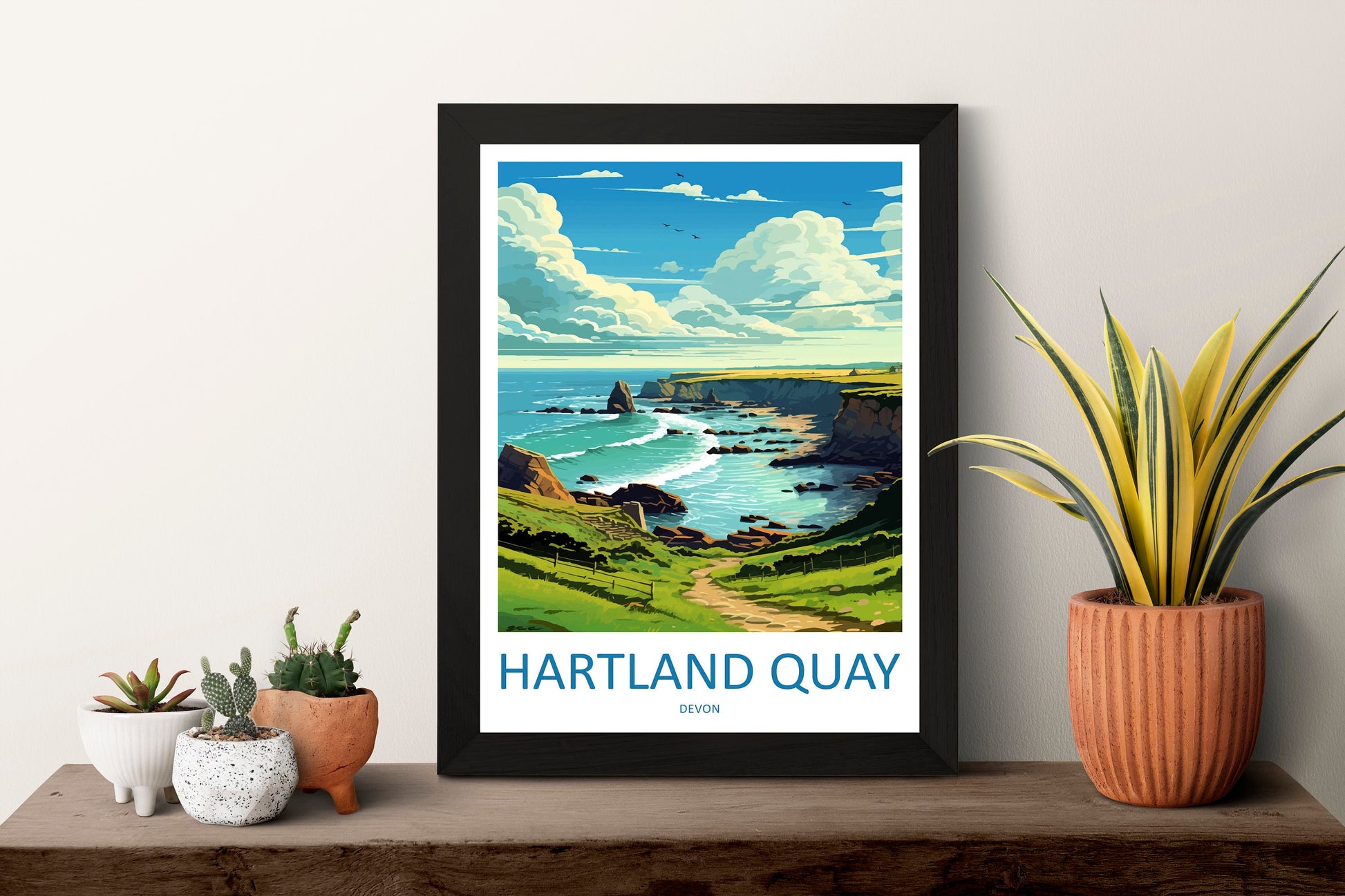 Hartland Quay Travel Print Wall Art Hartland Quay Wall Hanging Home Decor Hartland Quay Gift Art Lovers Wall Art Devon Travel Art