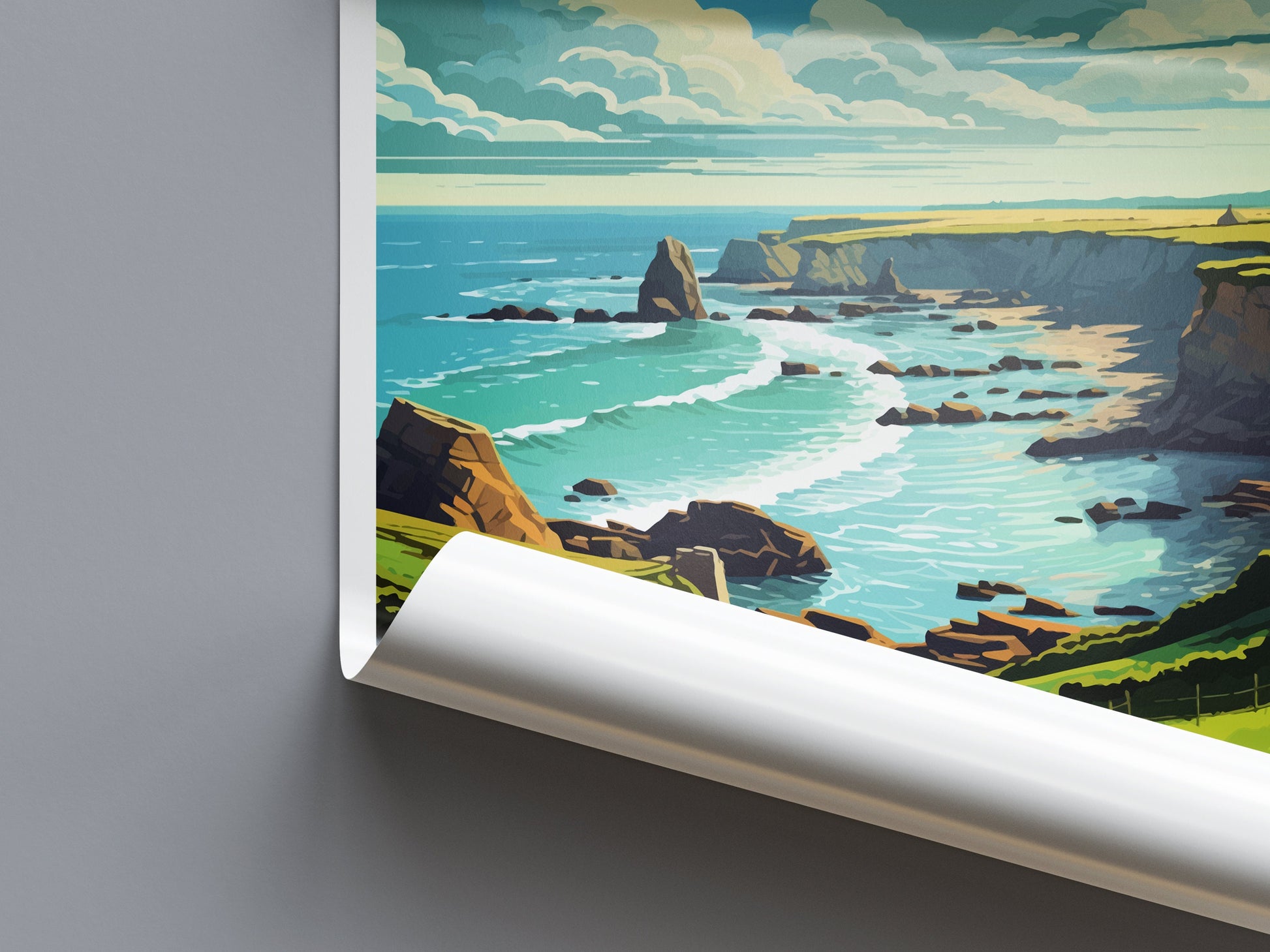Hartland Quay Travel Print Wall Art Hartland Quay Wall Hanging Home Decor Hartland Quay Gift Art Lovers Wall Art Devon Travel Art