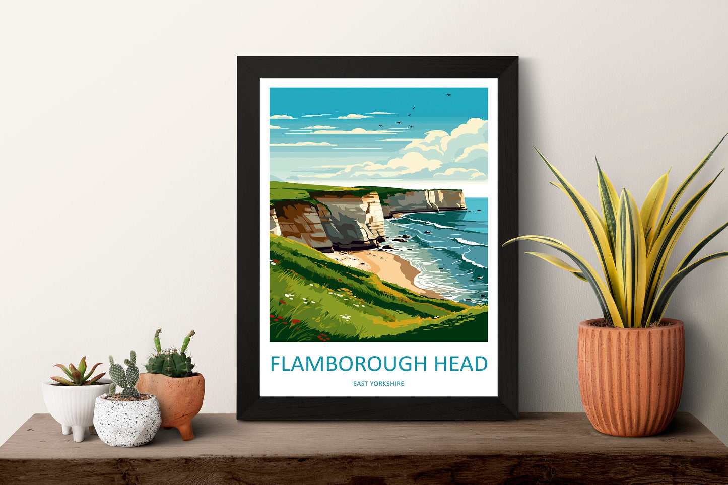 Flamborough Head Travel Print Wall Art Flamborough Head Wall Hanging Home Décor Flamborough Head Gift Art Lovers England Art Lover