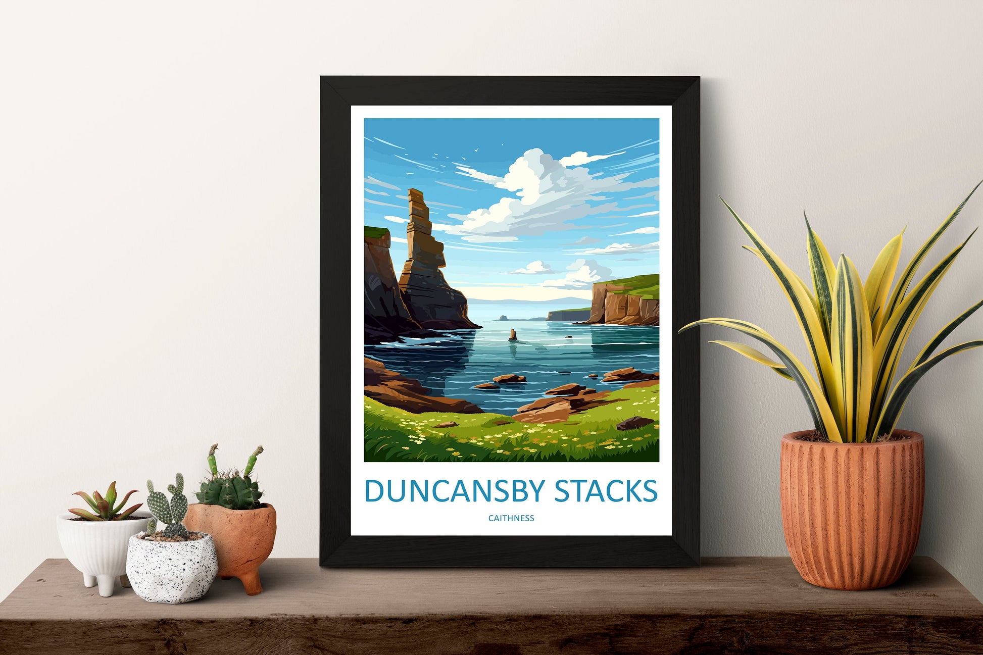 Duncansby Stacks Print Duncansby Stacks Home Decor Landscape Art Print Duncansby Stacks Wall Art for Scotland Enthusiast Gift Wall Hanging