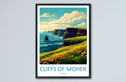 Cliffs of Moher Print Cliffs of Moher Home Décor Landscape Art Print Cliffs of Moher Wall Art for Ireland Enthusiast Gift Wall Hanging Art