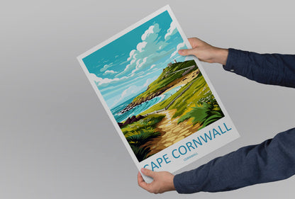 Cape Cornwall Travel Print Wall Art Cape Cornwall Wall Hanging Home Décor Cape Cornwall Gift Art Lovers Cornwall Art Lover Gift