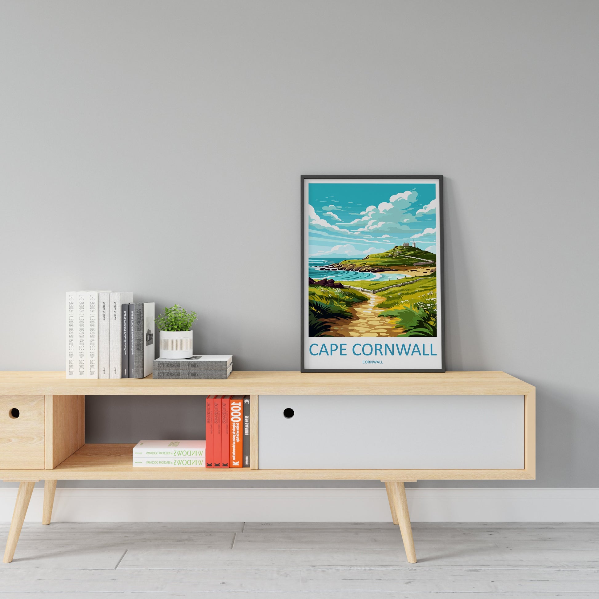 Cape Cornwall Travel Print Wall Art Cape Cornwall Wall Hanging Home Décor Cape Cornwall Gift Art Lovers Cornwall Art Lover Gift