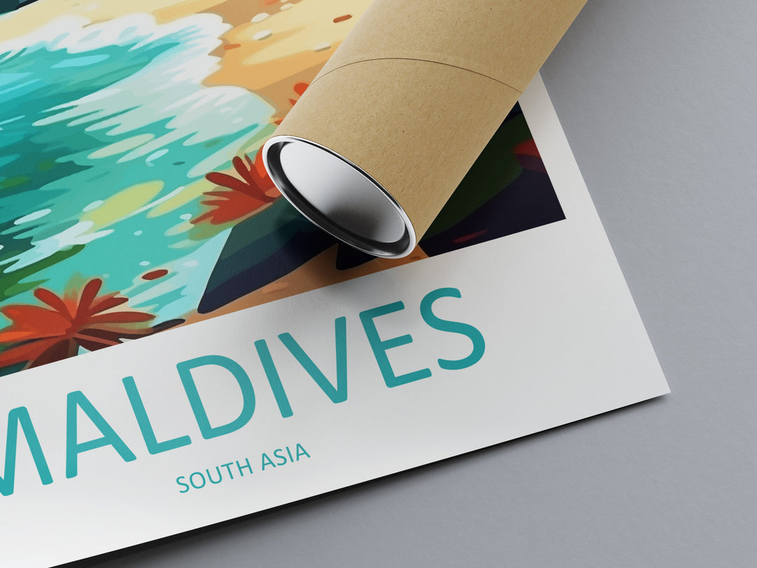 Maldives Travel Print Wall Art Maldives Wall Hanging Home Décor Maldives Gift Art Lovers Wall Art South Aisa Travel Print