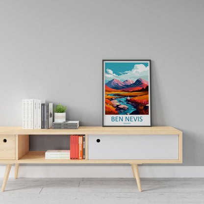 Ben Nevis Travel Print Wall Art Ben Nevis Wall Hanging Home Décor Ben Nevis Gift Art Lovers Scotland Art Lover Gift Ben Nevis Travel Artwork