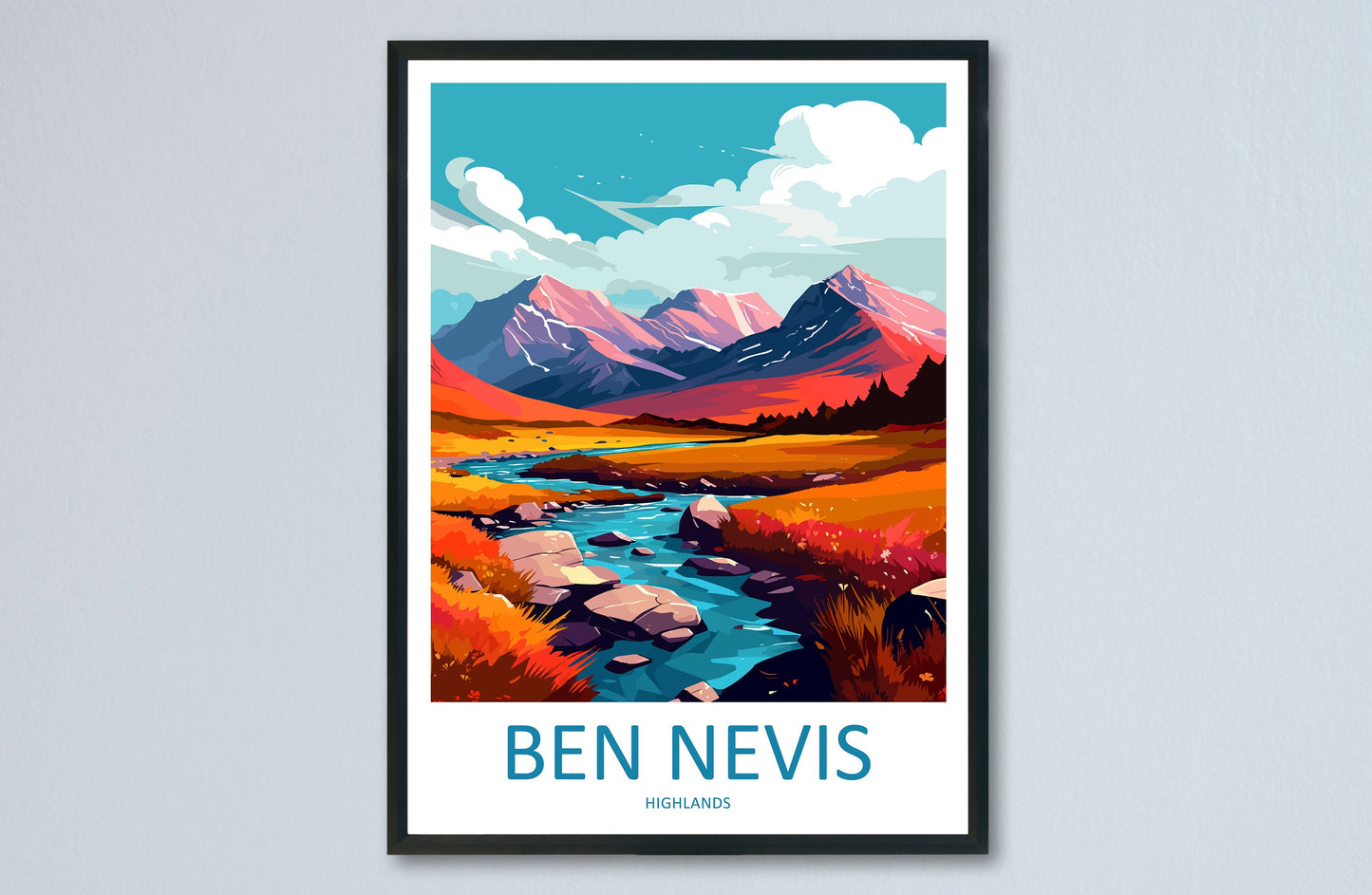 Ben Nevis Travel Print Wall Art Ben Nevis Wall Hanging Home Décor Ben Nevis Gift Art Lovers Scotland Art Lover Gift Ben Nevis Travel Artwork