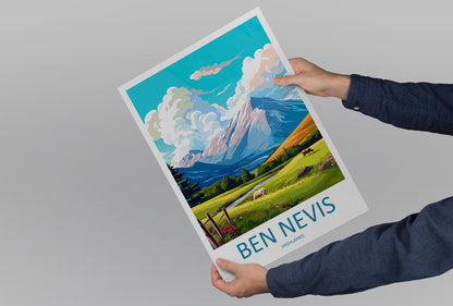 Ben Nevis Travel Print Wall Art Ben Nevis Wall Hanging Home Décor Ben Nevis Gift Art Lovers Scotland Art Lover Gift Ben Nevis Travel Artwork