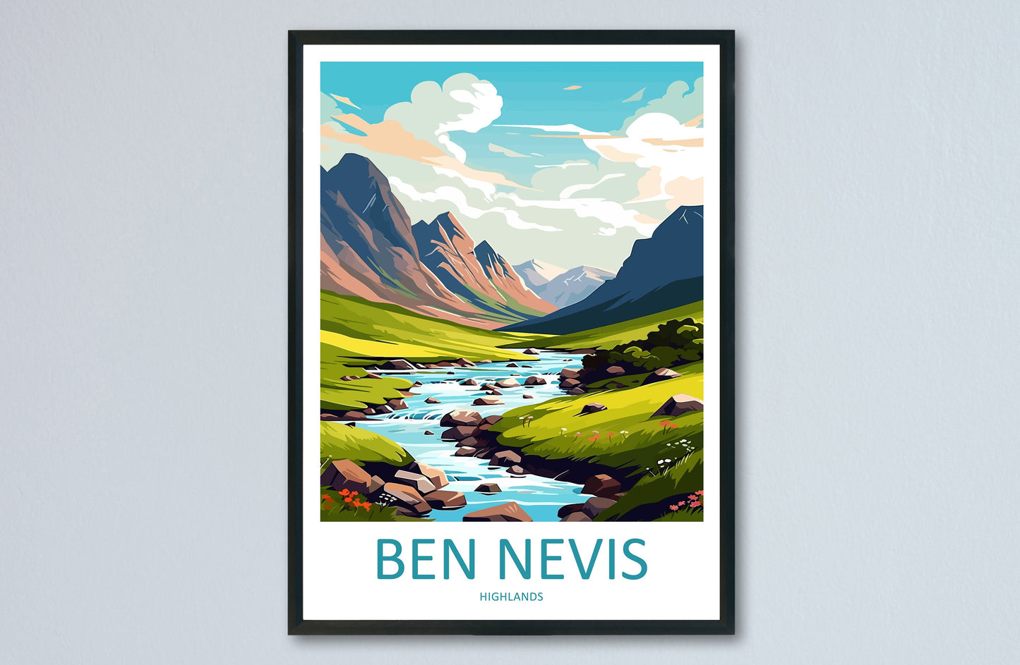 Ben Nevis Travel Print Wall Art Ben Nevis Wall Hanging Home Décor Ben Nevis Gift Art Lovers Scotland Art Lover Gift Ben Nevis Travel Artwork