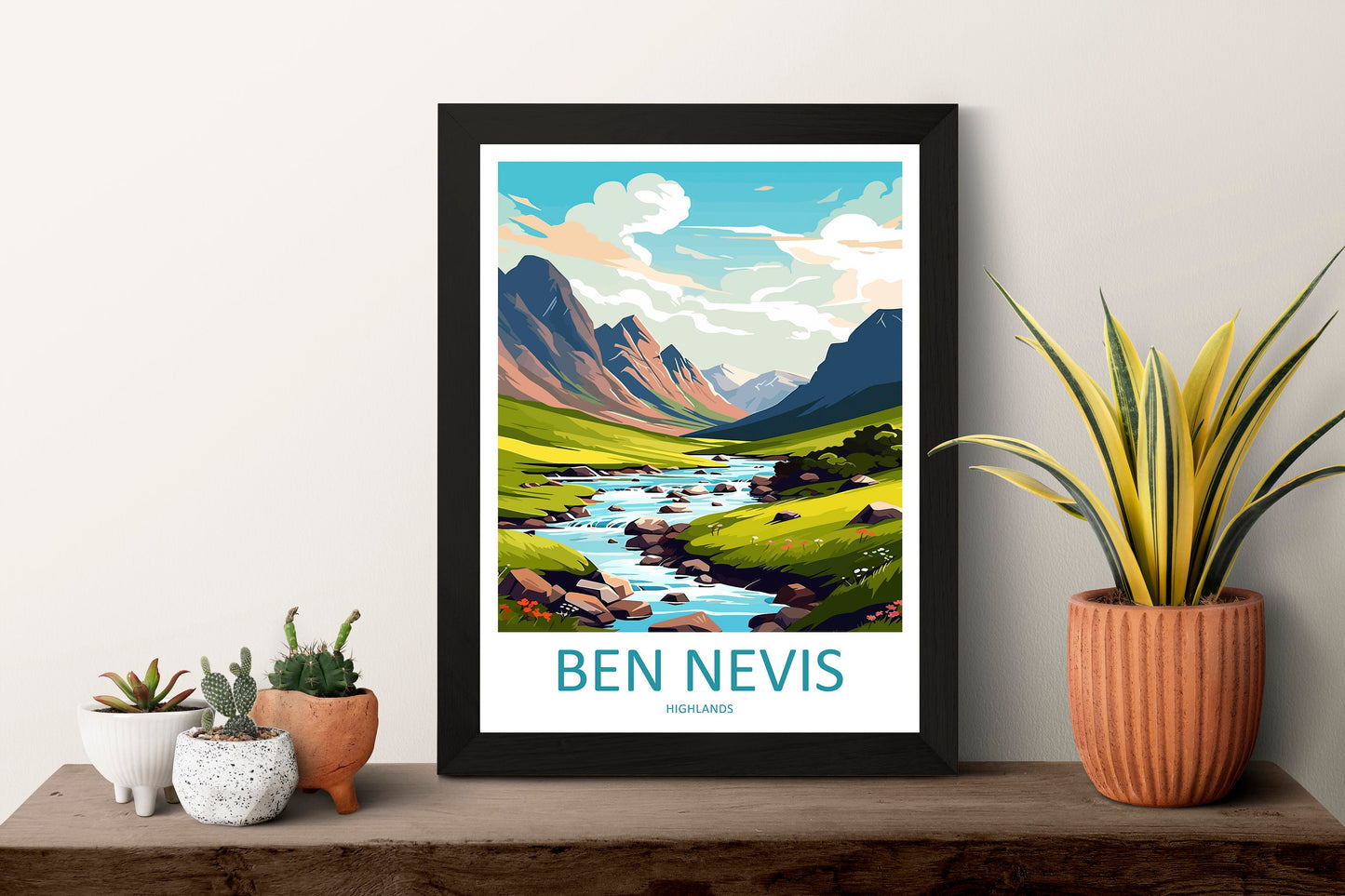 Ben Nevis Travel Print Wall Art Ben Nevis Wall Hanging Home Décor Ben Nevis Gift Art Lovers Scotland Art Lover Gift Ben Nevis Travel Artwork