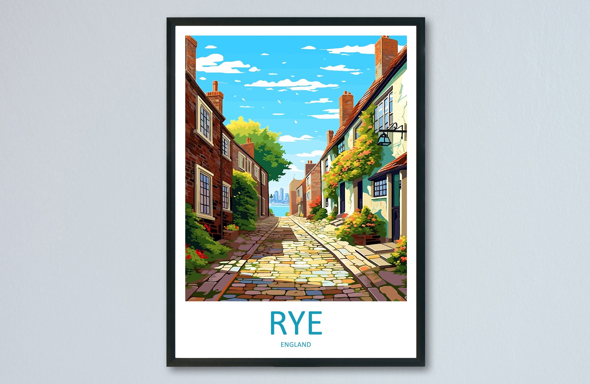 Rye Travel Print Wall Art Rye Wall Hanging Home Décor Rye Gift Art Lovers England Art Lover Gift Rye Wall Art Poster